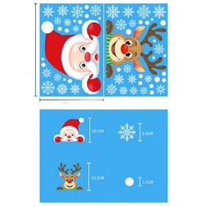Lifebay Joyful Christmas Glass Stickers: Festive Home Decor Ornaments