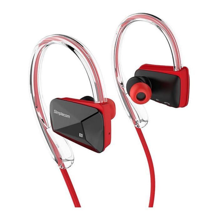 Simplecom Ns200 Bluetooth Neckband Sports Headphones - Nfc Red [ns200-rd]