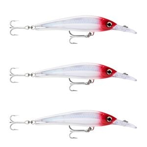 3x Rapala 16cm X Rap Magnum Xtreme Shallow Dive Troll Fish Lures - Red Head