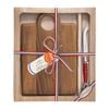 Laguiole Jean Neron Cheese Knife Made in France & Rustic Serving Board Gift Set