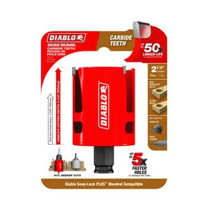 Diablo 2-1/8" Demo Demon Carbide Teeth Rough-In Hole Saw