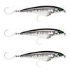 3x Rapala 14cm Saltwater X Rap Long Cast Shallow Minnow Fish Lures -Chrome Mack