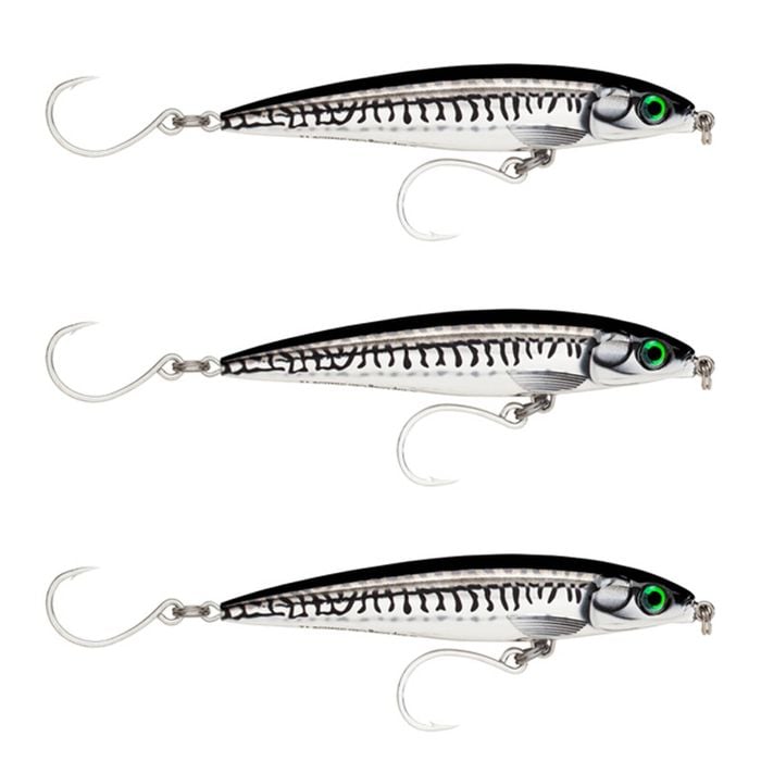 3x Rapala 14cm Saltwater X Rap Long Cast Shallow Minnow Fish Lures -Chrome Mack