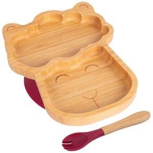 Tiny Dining Bamboo Llama Baby Weaning Plate & Fork Set