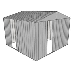 Build-a-Shed 3.0 x 3.0 x 2.3m Gable Single Sliding Side Door Shed - Zinc