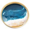 Lynn & Liana Bamboo Ocean Vibes Serving Tray Round Durable Elegant Eco-Friendly