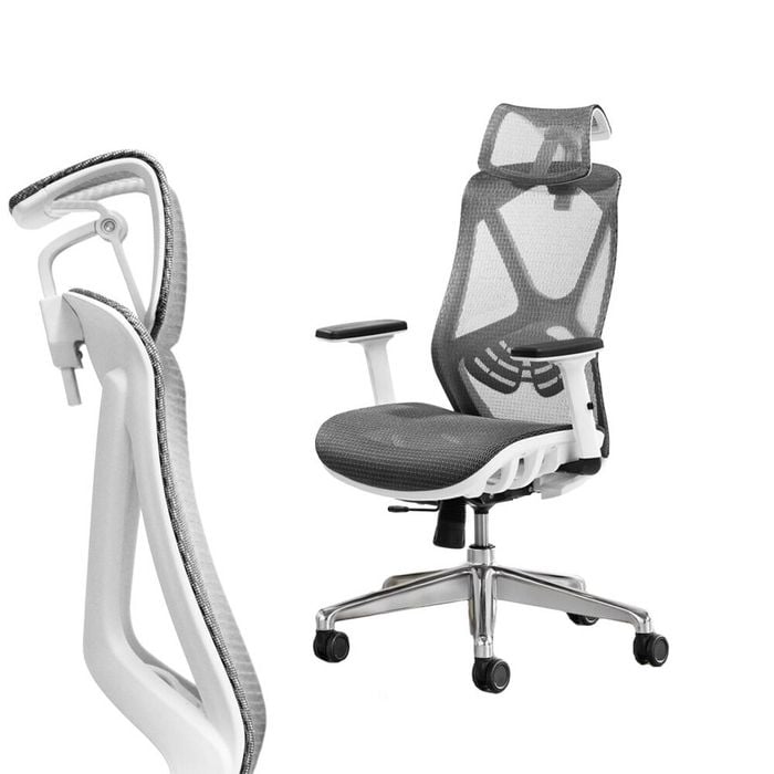 Miuz Ergonomic Mesh Office Chair Gaming Executive Fabric Seat Headrest Grey