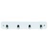 MODE 4 Brushed Nickel Hooks On White Board Key Rack