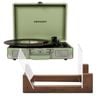 Crosley Cruiser Bluetooth Portable Turntable - Mint + Bundled Crosley Record Storage Display Stand
