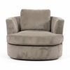 Charlie Swivel Rotating Arm Chair Occasional Accent Oat Grey