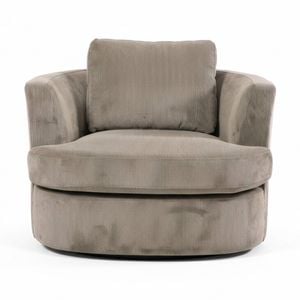Charlie Swivel Rotating Arm Chair Occasional Accent Oat Grey