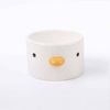 Purroom 15cm Ceramic Elevated Chick Pet Straight Bowl - White