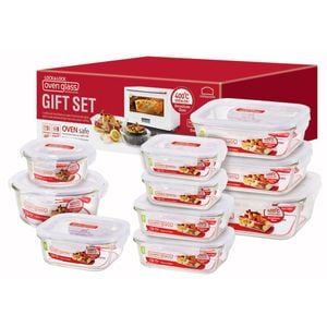 Locknlock Boroseal Heat Resistant Glass 10 Piece Container Set Lock & Lock