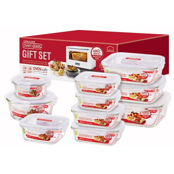 Locknlock Boroseal Heat Resistant Glass 10 Piece Container Set Lock & Lock