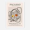 Galrie Picasso Les Dejeuners Dessins Art Print - Iconic Berggruen Exhibition Masterpiece, White Frame, 50 x 70cm (20 x 28inch)