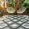 Outdoor Rug - Positano Grey And White