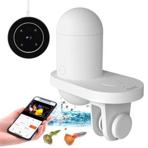 Hygger Intelligent Fish Feeder - White - White | 17.8 cm | HG-082