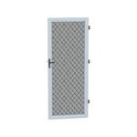ProtectorAl 813 x 2032 x 19mm Pearl White Aluminium Diamond Grille Metric Hinged Screen Door