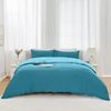LINENOVA Pre Wash Microfibre Quilt Cover Set - Queen,Slate Blue