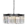 Telbix Serene Modern Pendant Hanging Lamp Light Metal Crystal Clear Black