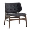 Modern Furniture HEATH 65x77cm Lounge Chair - Walnut & Charcoal
