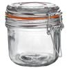 Argon Tableware Glass Storage Jar - 200ml/6.7oz - 4 Colour Seals Airtight Kitchen Storage Container Preserving Jar