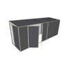 Build-a-Shed 1.5 x 5.2 x 2m Sliding Door Tunnel Shed with Side Doors - Grey