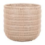 Astin Sinclair 300 x 280mm Cream Poly Rattan Basket Planter Medium