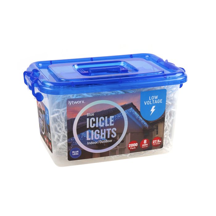Lytworx Low Voltage Blue Icicle Lights Pk2000