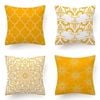 Set of 4 Luxton Flannel Home Decoration Cushion Covers (Yellow)