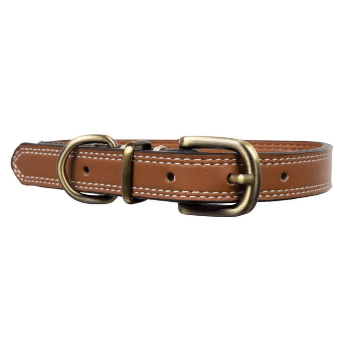Happy Tails Small Faux Leather Dog Collar