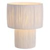 Telbix Nativa Modern Table Desk Lamp Light Metal Raffia White Natural