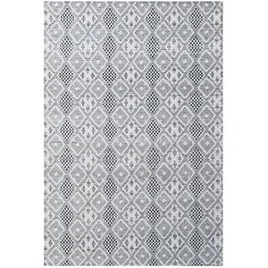 Handwoven Wool Rug-Miami 504-Ivory/Black-160x230cm