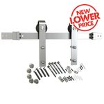 Rolltrak 2000 x 40 x 6mm Satin Nickel Barn Door Track Side Fix Set