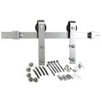 Rolltrak 2000 x 40 x 6mm Satin Nickel Barn Door Track Side Fix Set