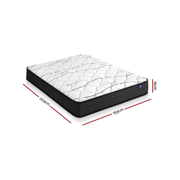 Giselle Bedding Queen Size Mattress Bed Medium Firm Foam Bonnell Spring 16cm