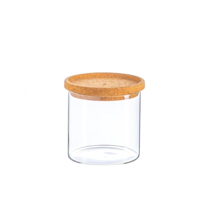 Argon Tableware Glass Storage Jar with Cork Lid - 550ml
