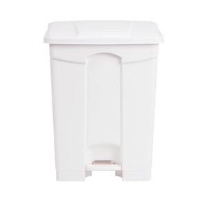 Jantex Kitchen Pedal Bin Hands-free White 65ltr 670x495x400mm Commercial Waste Management