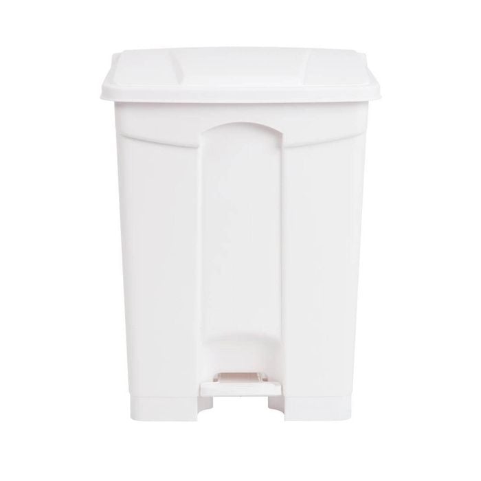 Jantex Kitchen Pedal Bin Hands-free White 65ltr 670x495x400mm Commercial Waste Management