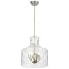 Telbix Perron Modern Pendant Hanging Lamp Light Metal Glass Nickel Matte