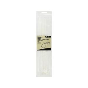 Click 370mm White Double Headed Cable Tie - 25 Pack