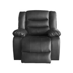 Single Seater Recliner Sofa Chair In Faux Leather Lounge Couch Armchair in Black