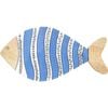 LVD Wooden Santa Fe Decorative Hanging Wall Fish 40x20cm Blue/White