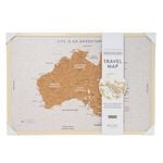 Travel Board 99x70cm Large Australia Map Framed Canvas