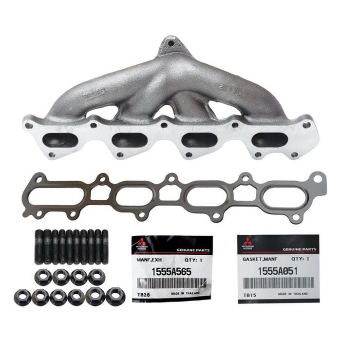 Genuine Exhaust Manifold, Gasket & Stud Kit For Mitsubishi Triton Mn 4d56 2.5l 2wd