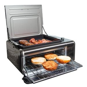 Kitchen Couture 9-in-1 Flip Air Fryer Oven Grill Silver