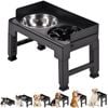 Advwin Elevated Pet Feeder 6 Height Adjustable Raised Dog Cat Slow Food Water Bowl