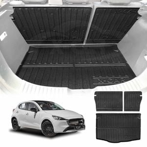 Boot Liner Back Seat Protector for Mazda 2 Hatch 2014-Onwards DJ Series Cargo Car Trunk Kick Mats