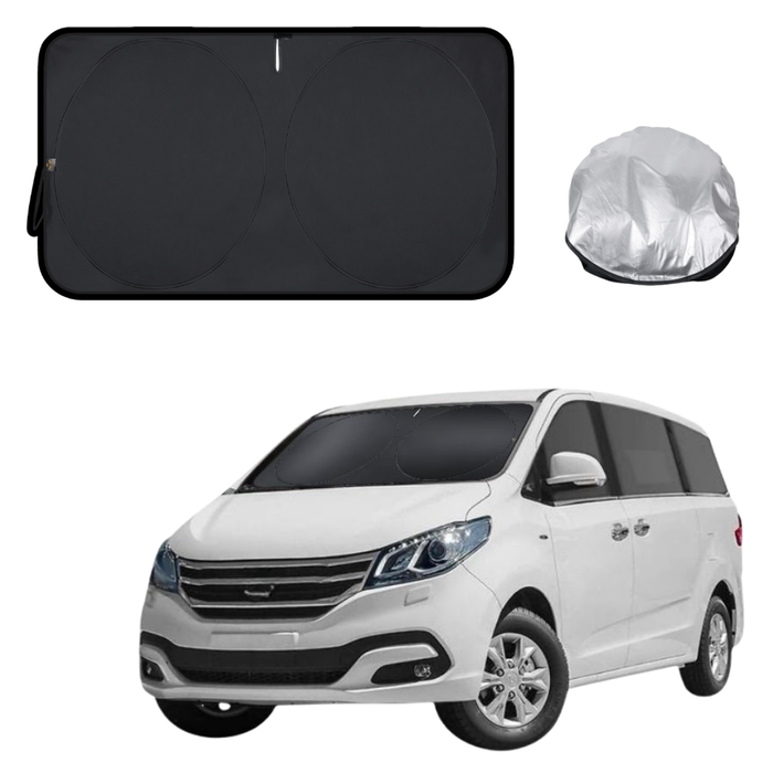 Front Windscreen Sun Shade for LDV G10 People Mover 2015 - Current (7 seater) - XL 160 x 100 cm - Black