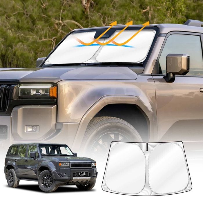 WindScreen Sun Shade for Toyota Prado 250 Series 2024-Onwards Blocks UV Rays Wind Screen Sun Visor